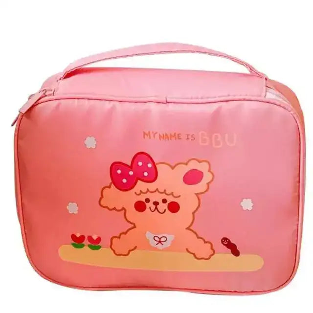 Trousse de Toilette Bébé Ourson Rose