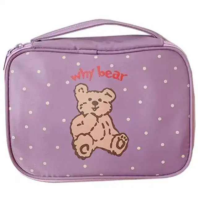 Trousse de Toilette Bébé Ourson Violet