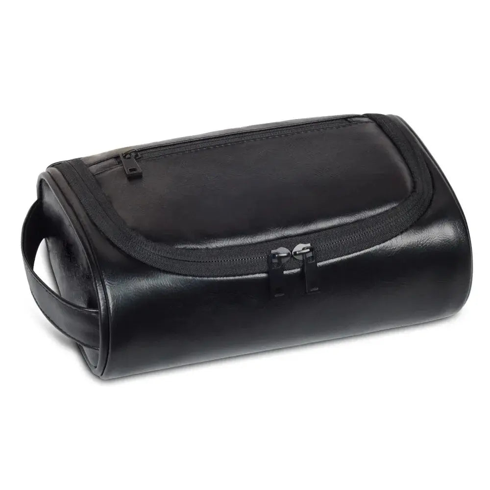 Trousse de Toilette en Cuir Homme Noir