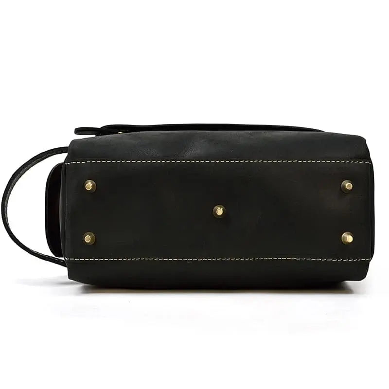 Trousse de Toilette Homme Cuir Noir