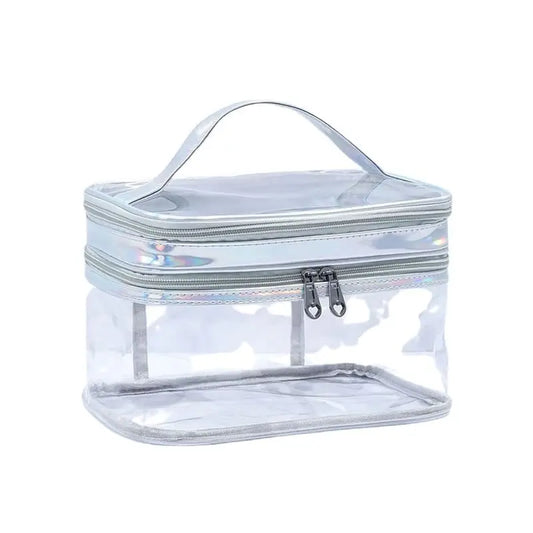 Trousse de Toilette pour Maquillage Transparente Femme Blanc