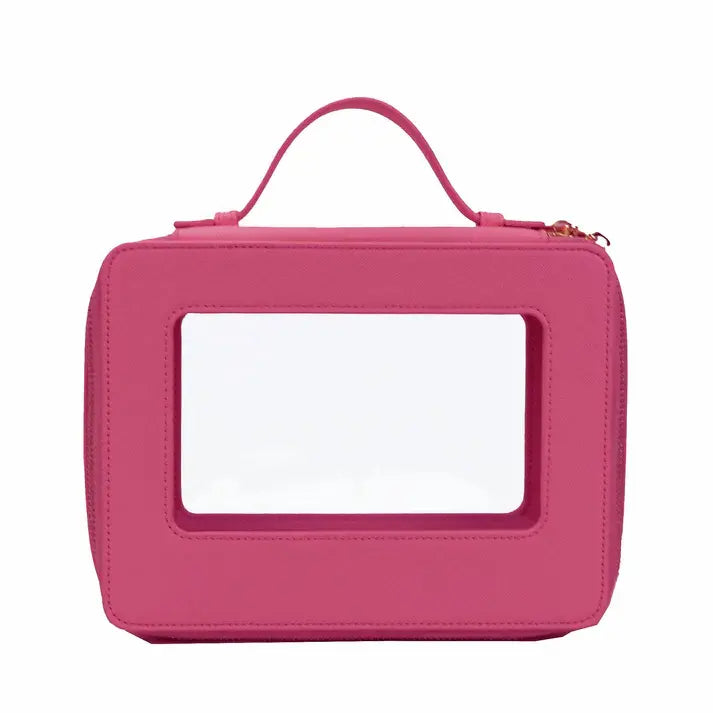 Trousse de toilette Transparente Avion Rose